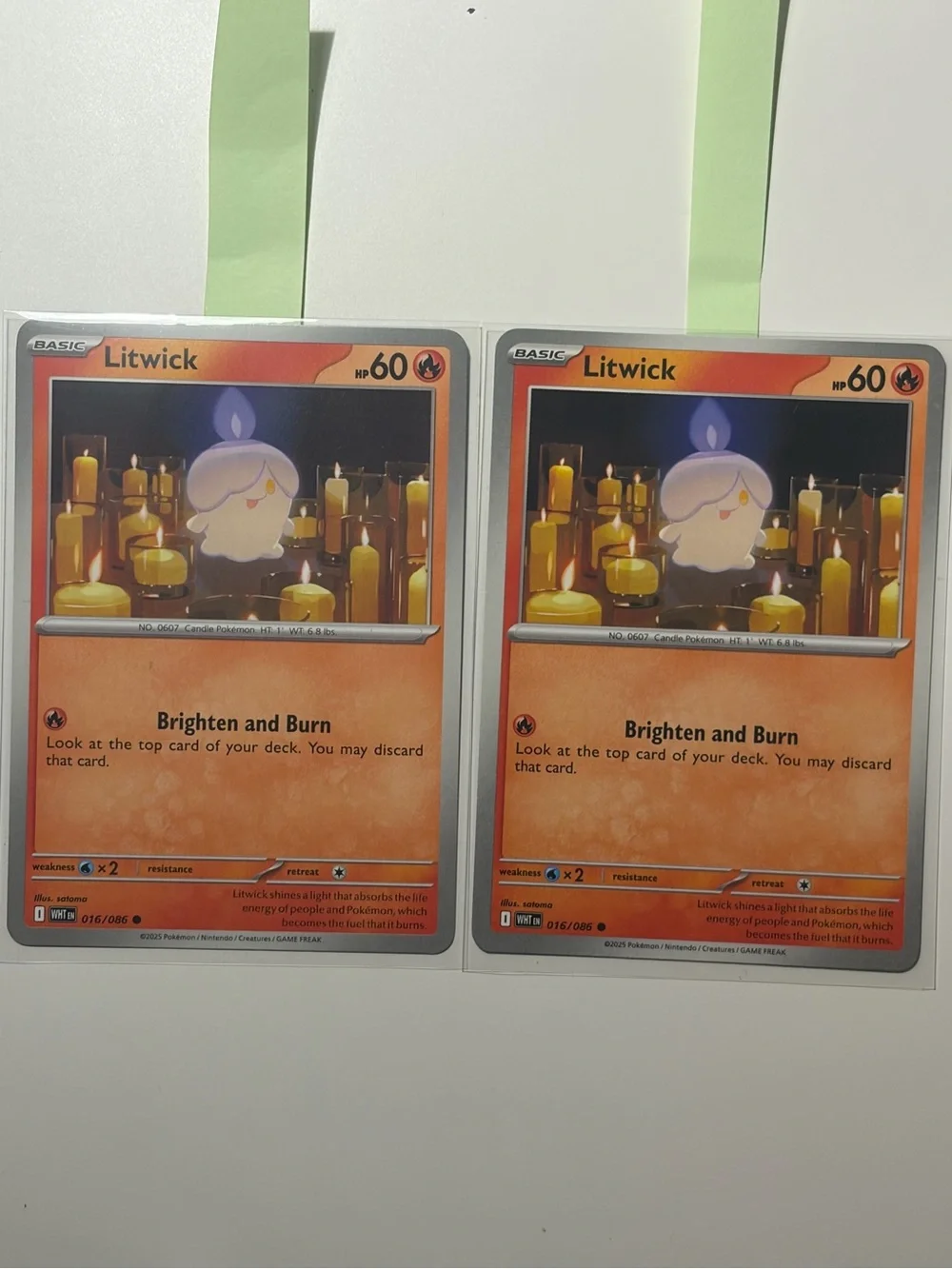 Litwick 016/086 Pokemon Card TCG White Flare Near Mint